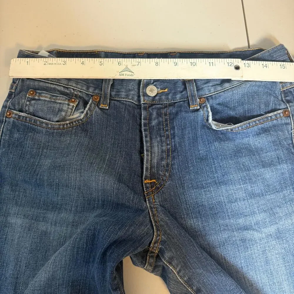 Lucky Brand Dungarees USA Made Y2K Rare‎ Vintage Sweet N Low Ankle Women's 29/30 - Picture 6 of 7